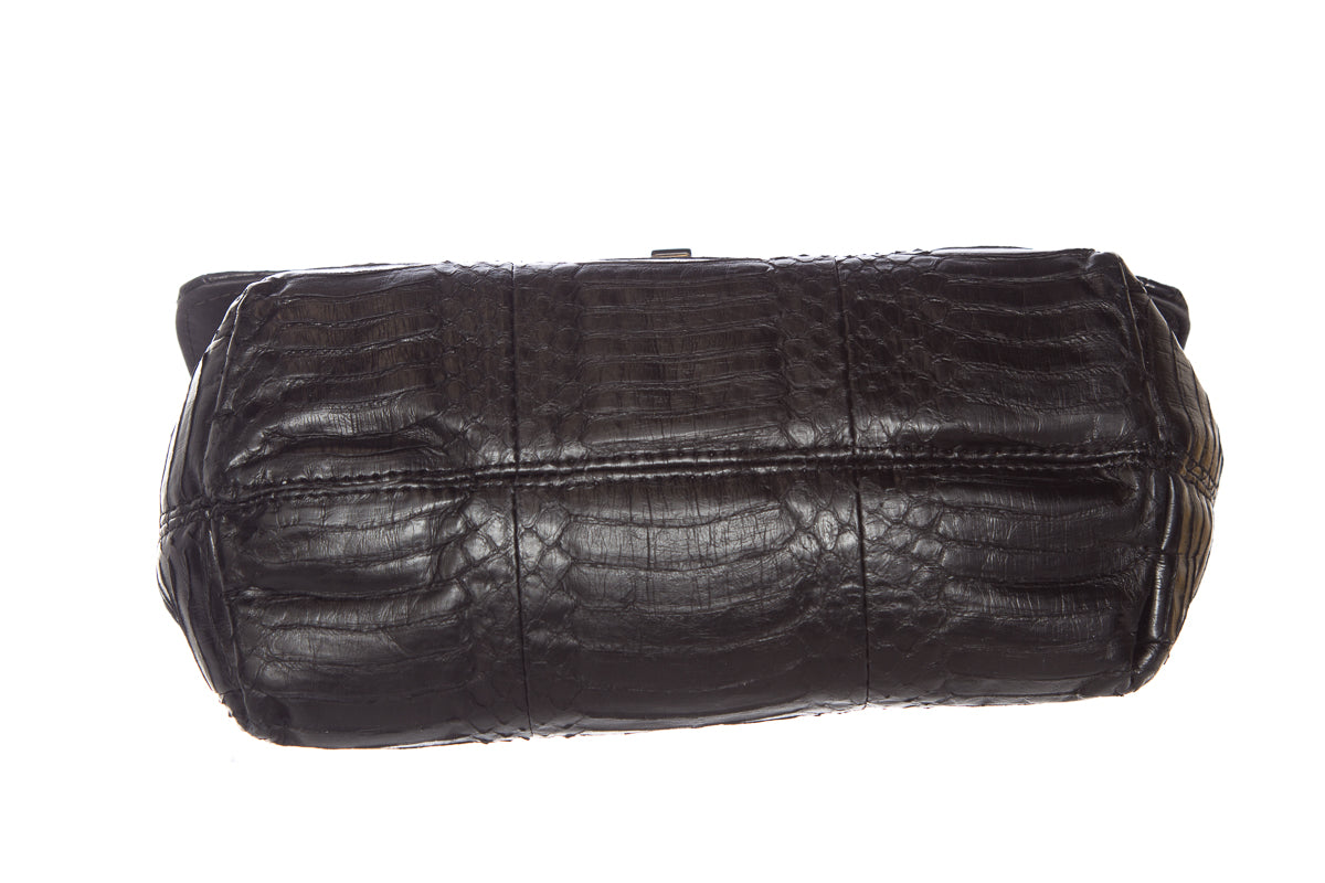 Lanvin Black Python Handbag