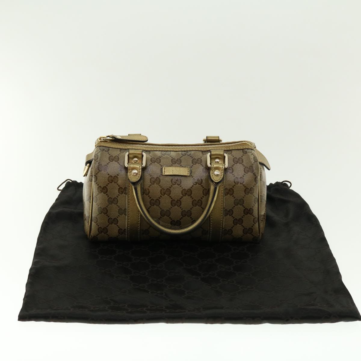GUCCI GG Crystal Boston Bag Gold 193604 40076