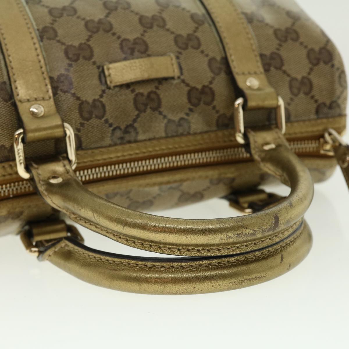 GUCCI GG Crystal Boston Bag Gold 193604 40076