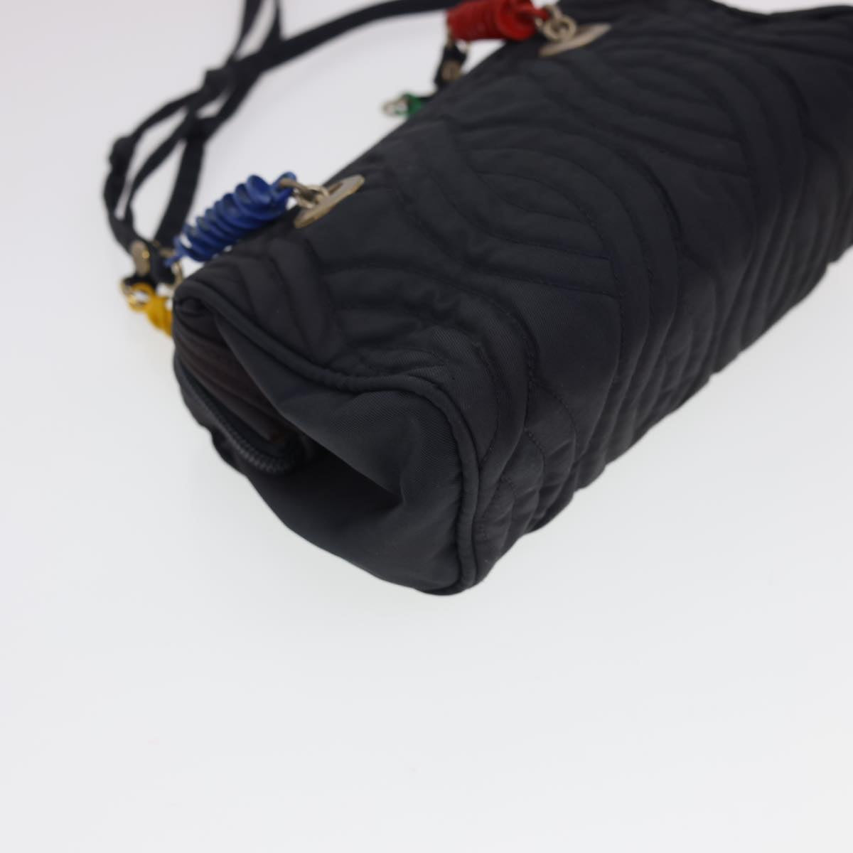 FENDI Shoulder Bag Nylon Black Multicolor 40084