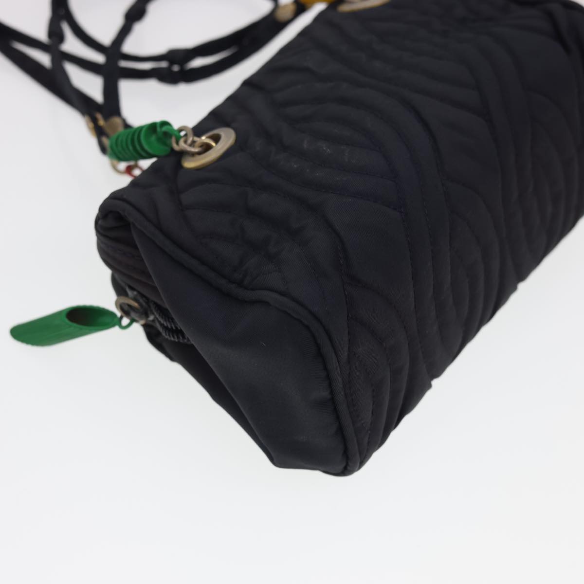 FENDI Shoulder Bag Nylon Black Multicolor 40084