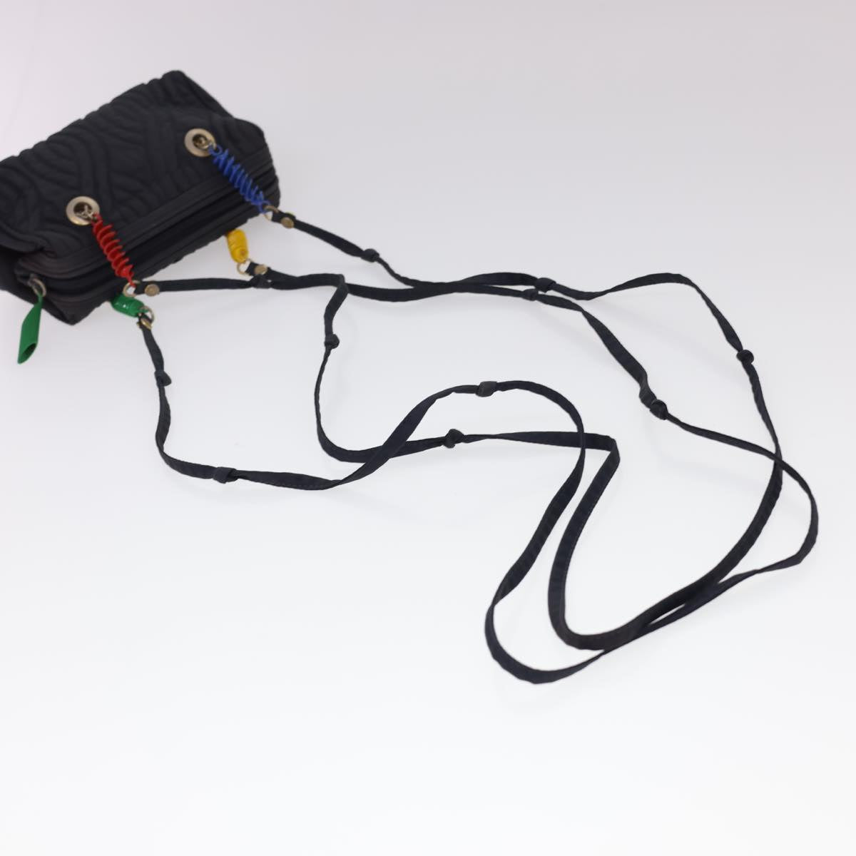 FENDI Shoulder Bag Nylon Black Multicolor 40084