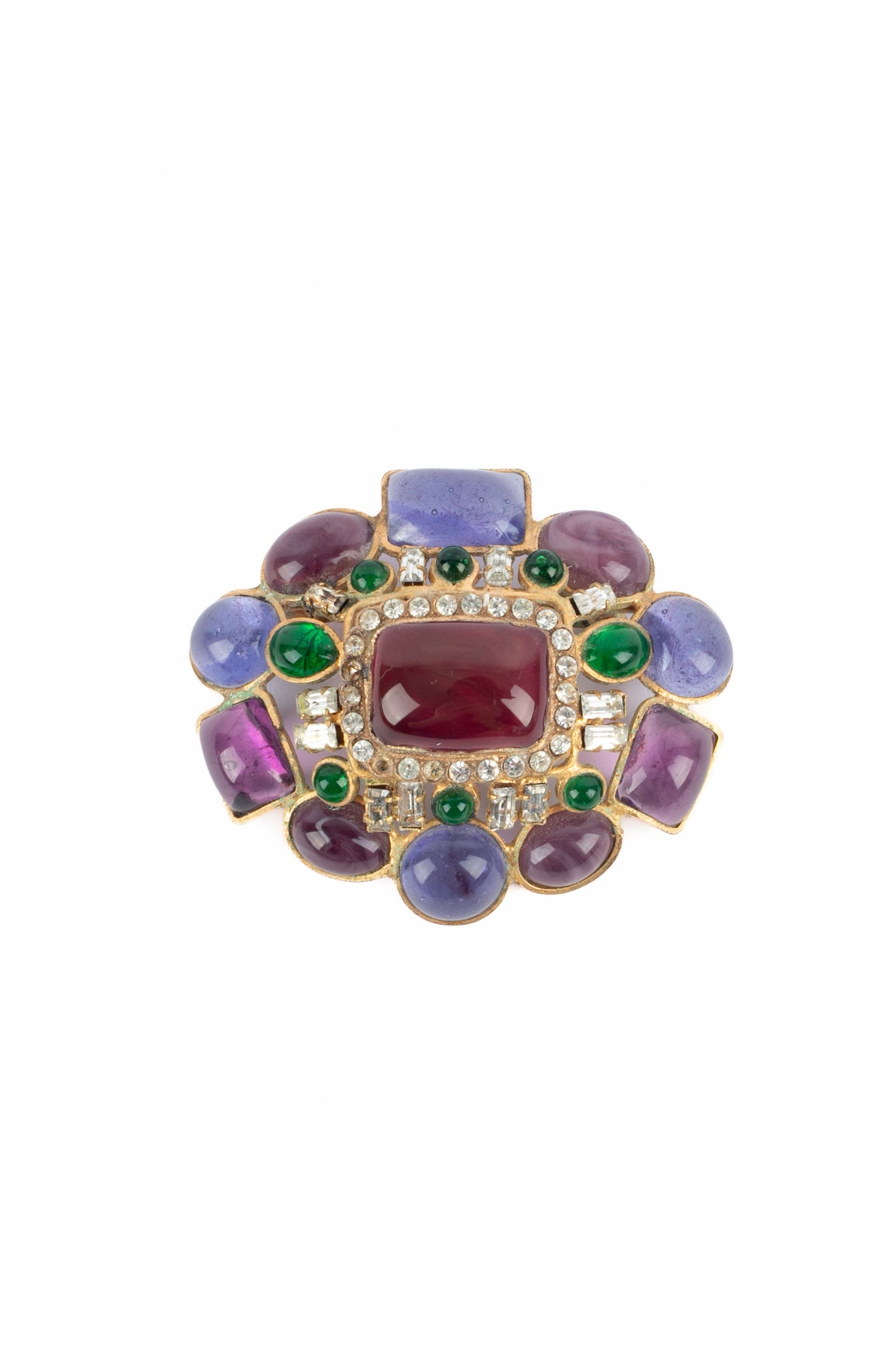 Broche en pÃ¢te de verre Chanel