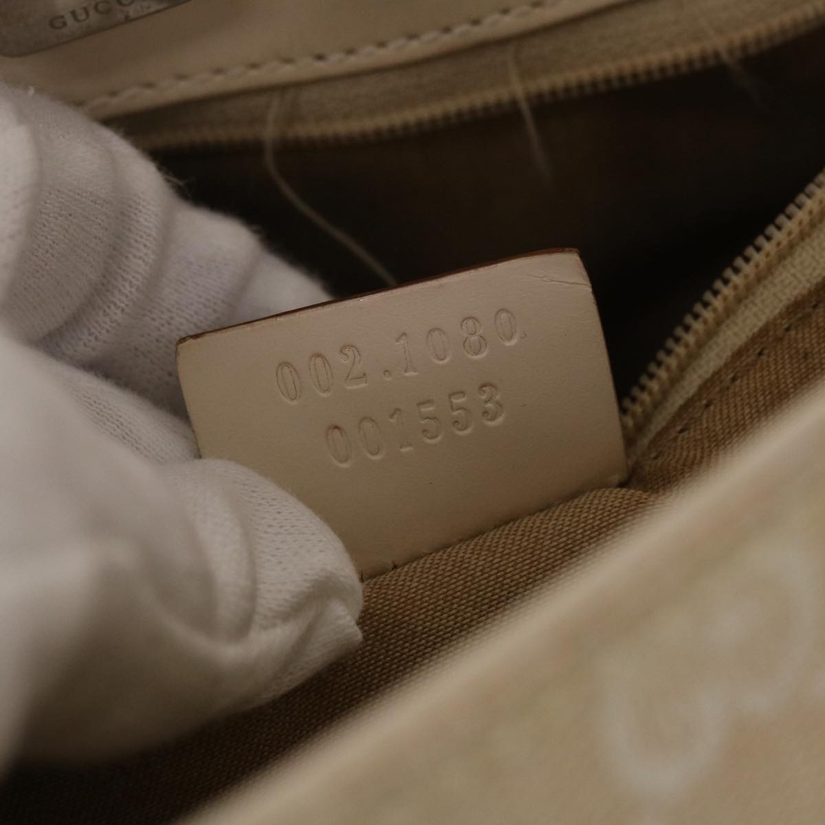 GUCCI GG Canvas Hand Bag Beige 40282