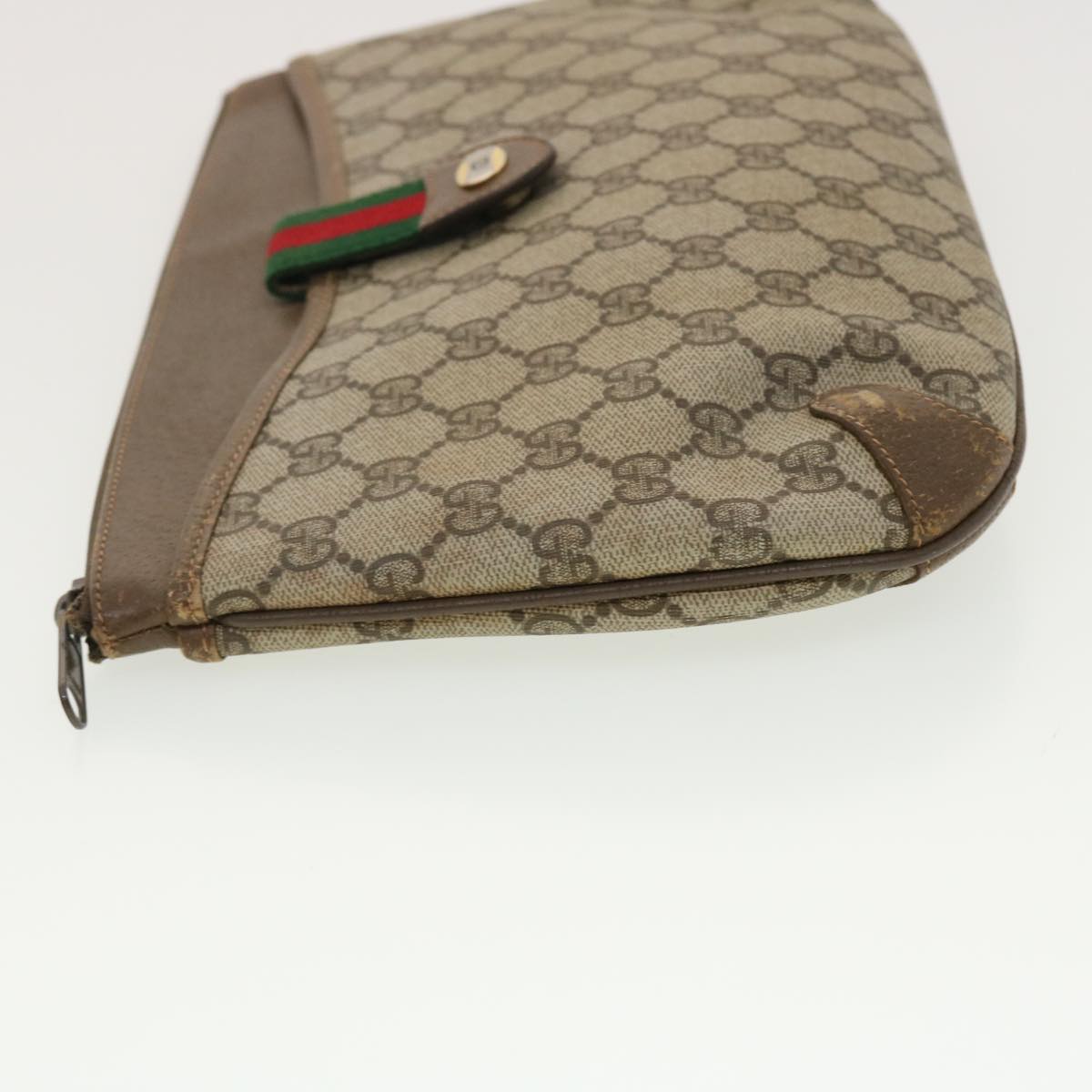 GUCCI GG Canvas Shoulder Bag PVC Leather Beige 904.02.026 40371
