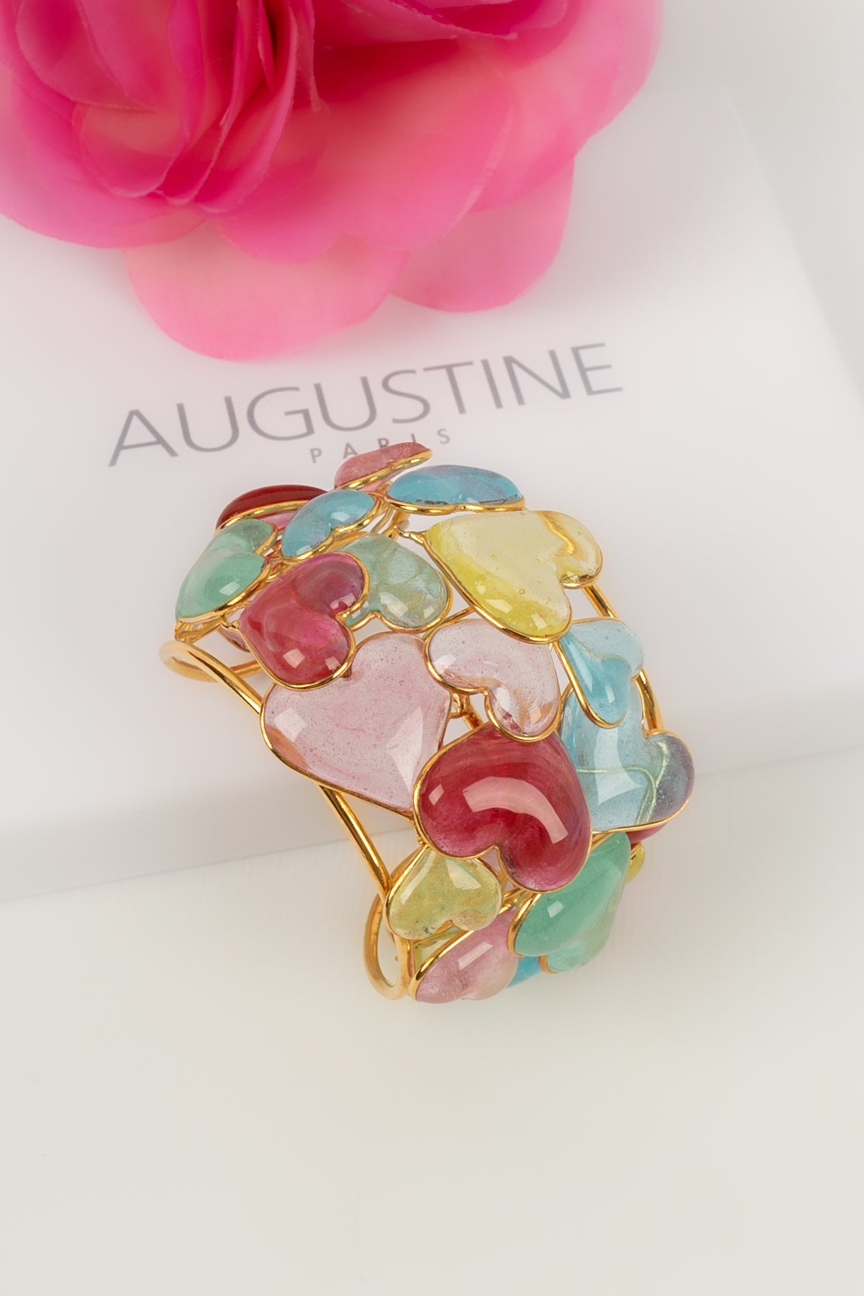 Bracelet manchette "Coeurs" Augustine