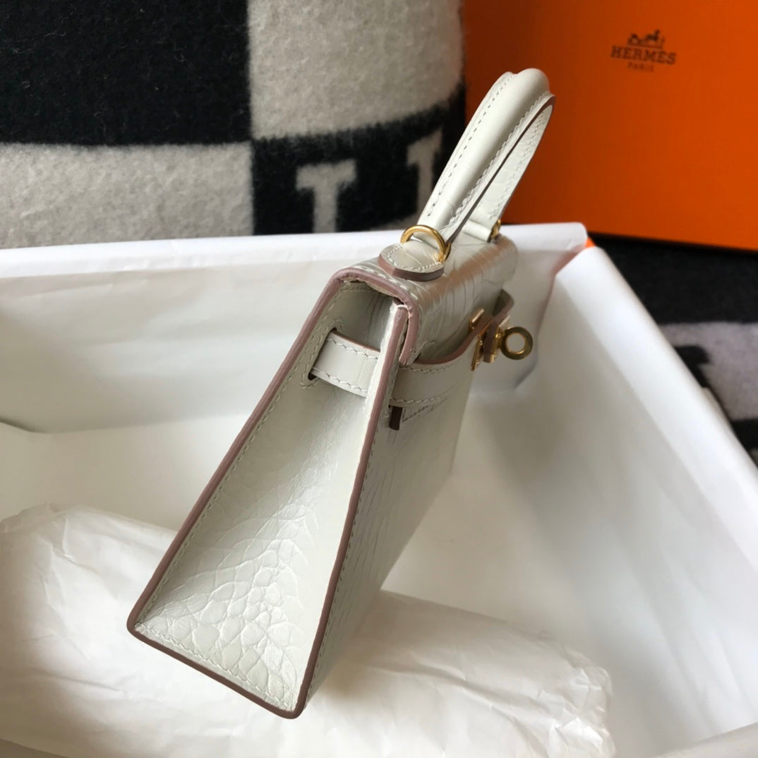 GLAMI Kelly White For Women Gold Toned Hardware 7.8in/20cm