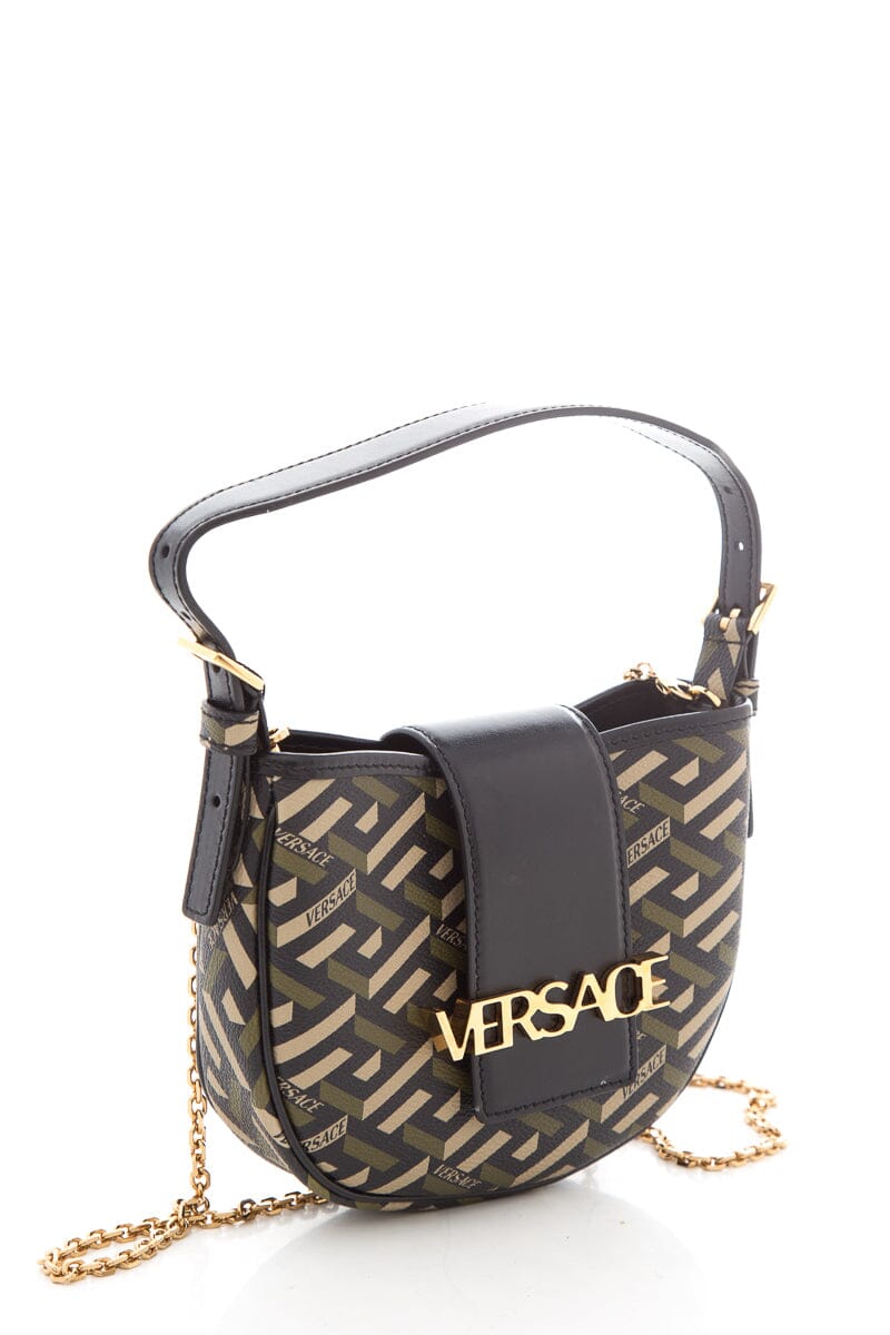 Versace Black & Olive Mini Handbag