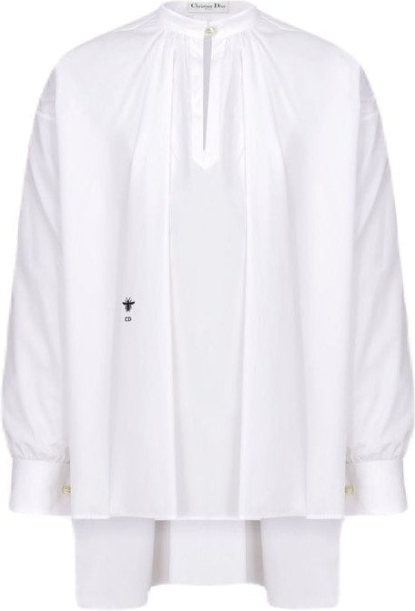 BLOUSE White Cotton Poplin