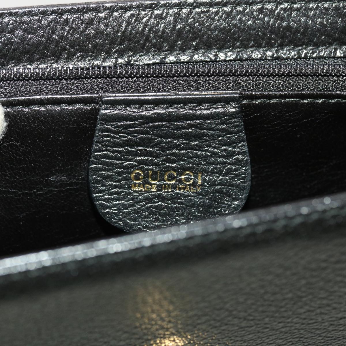 GUCCI Shoulder Bag Leather Black 41263