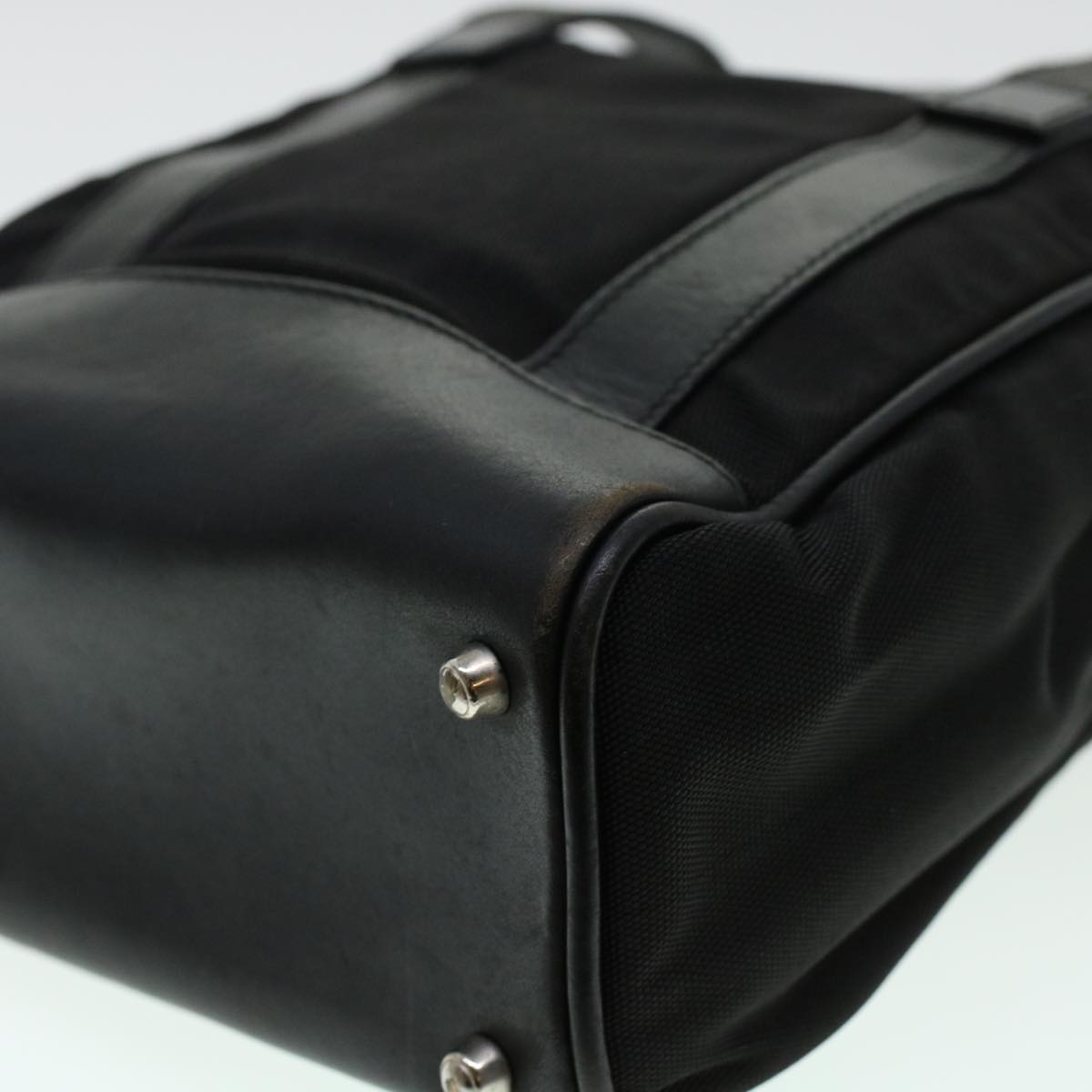 GUCCI Hand Bag Nylon Leather Black 000.2854.0500.5 41267