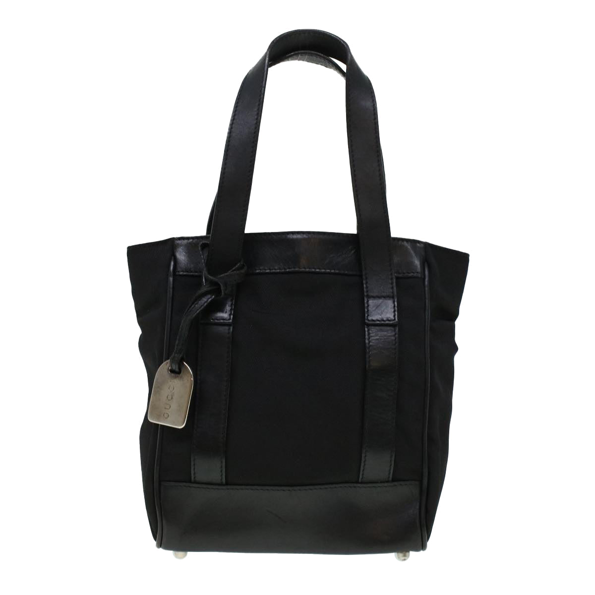 GUCCI Hand Bag Nylon Leather Black 000.2854.0500.5 41267