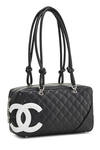 Chanel,  Black Calfskin Cambon Ligne Bowler, Black