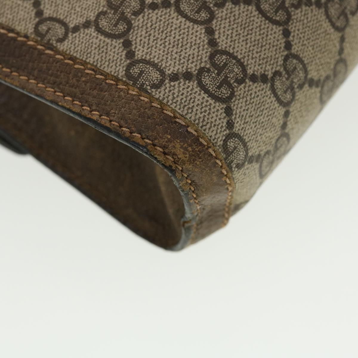 GUCCI GG Canvas Web Sherry Line Clutch Bag Beige Red 67.014.3087 41341
