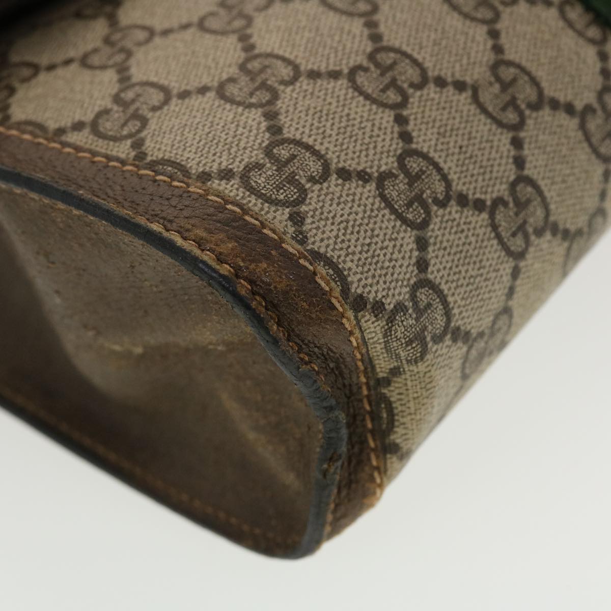 GUCCI GG Canvas Web Sherry Line Clutch Bag Beige Red 67.014.3087 41341