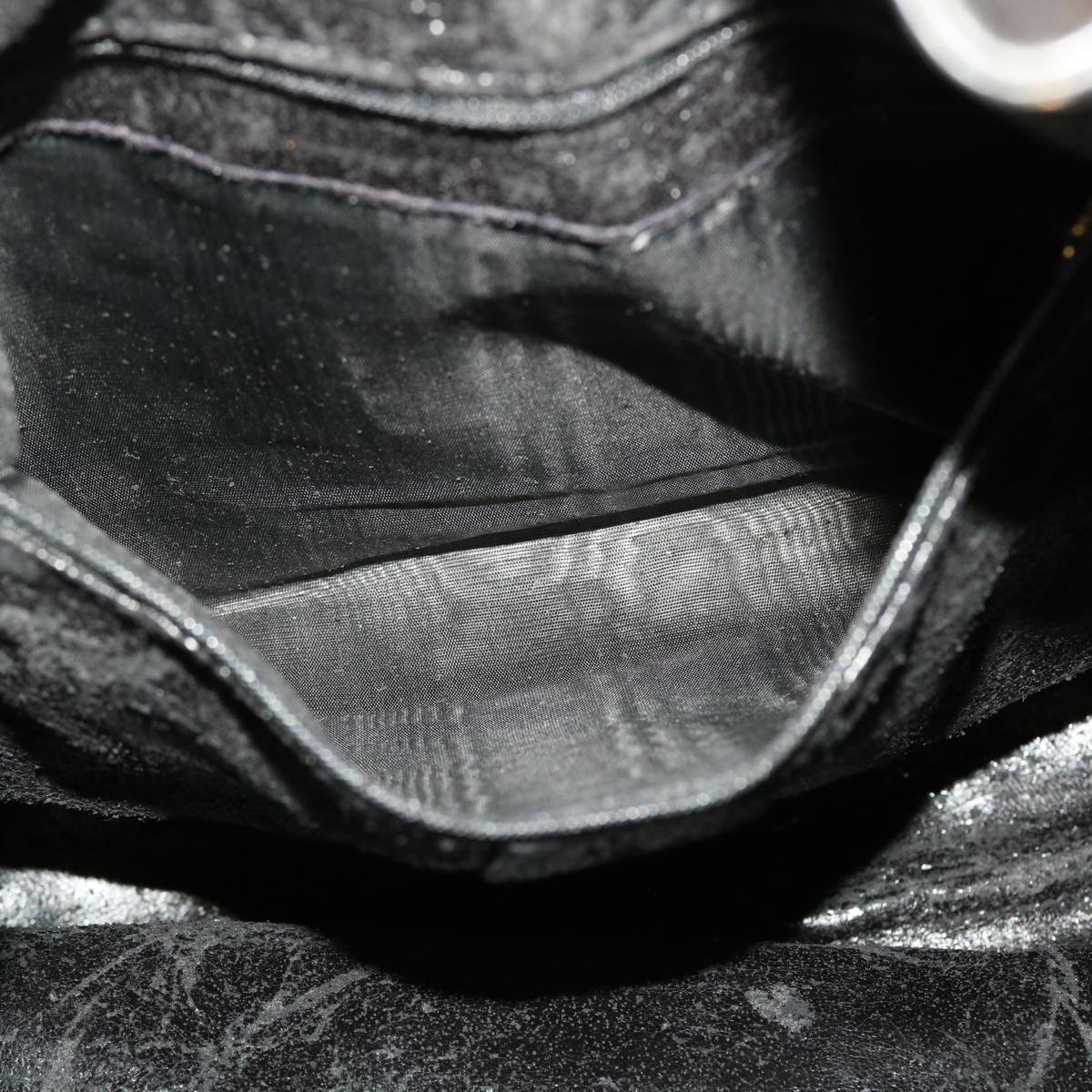 GUCCI Bamboo Hand Bag Leather 2way Black 0011577 41343