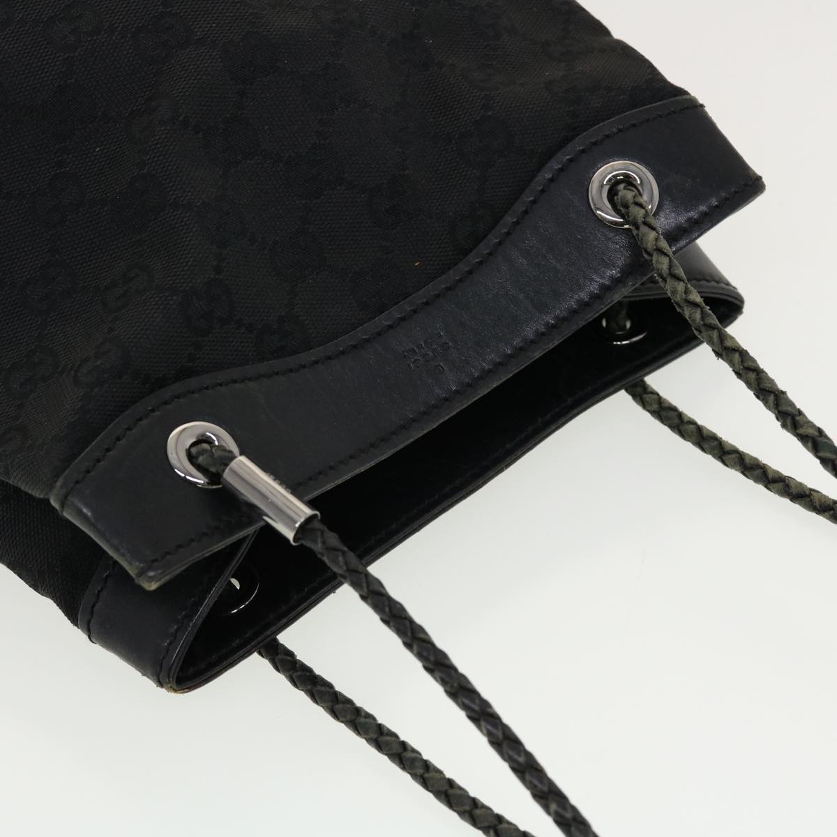 GUCCI GG Canvas Shoulder Bag Black 109143 41377