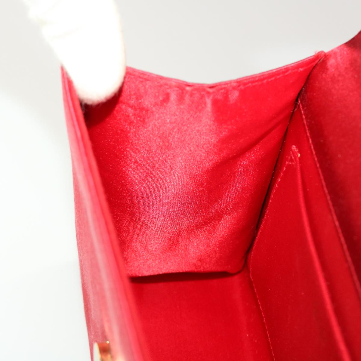 GUCCI Bamboo Hand Bag Satin Red 005 781 0265 41378