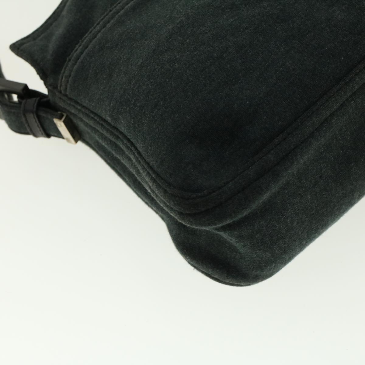 FENDI Mamma Baguette Shoulder Bag Cotton Gray 2305.26566.099 41382