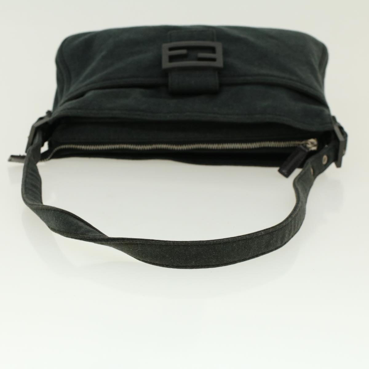 FENDI Mamma Baguette Shoulder Bag Cotton Gray 2305.26566.099 41382