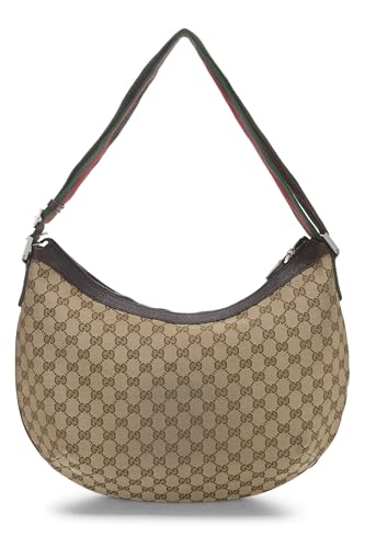 Gucci,  Original GG Canvas Web Round Messenger Large, Brown