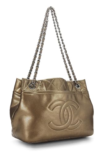 Chanel,  Gold Caviar Timeless 'CC' Soft Shopper Medium, Gold