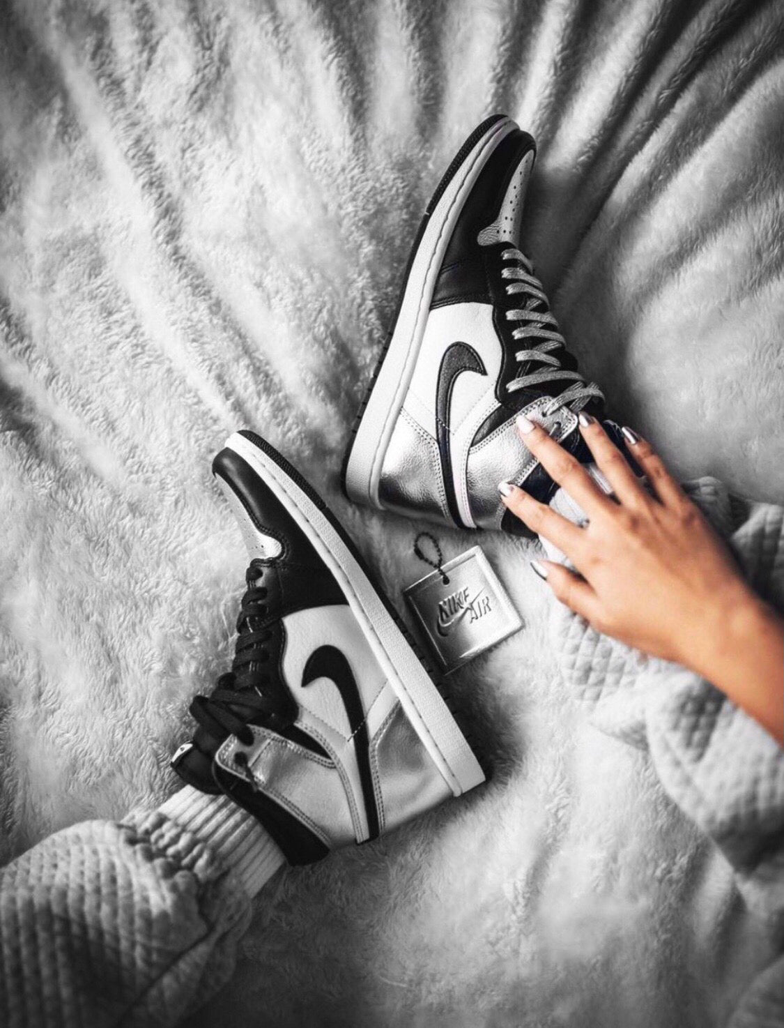 GLM - AJ1 High Black Silver