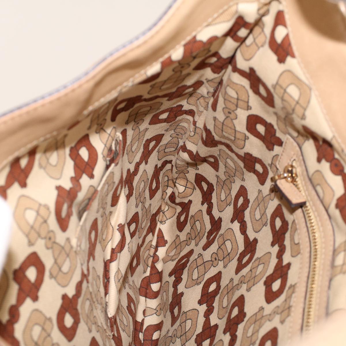 GUCCI GG Canvas Guccissima Shoulder Bag Beige 162740 41962