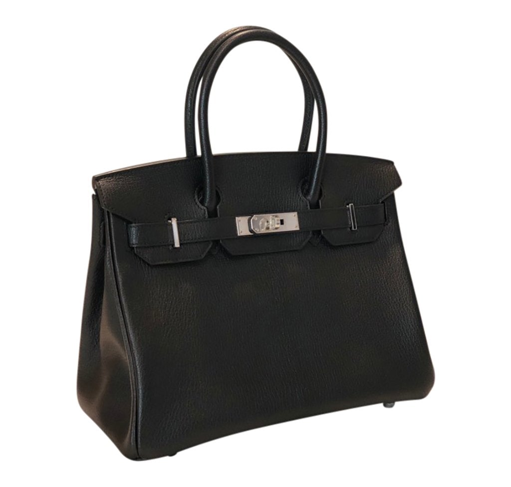 HermÃƒÆ’Ã‚Â¨s Birkin 30 Special Order Black/Gris Chevre PHW