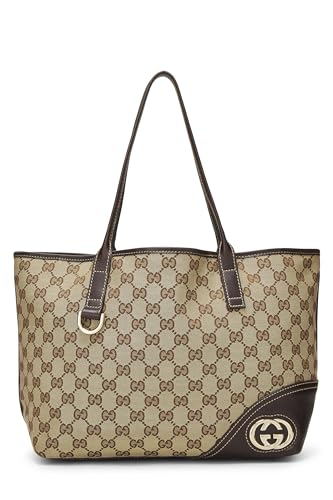Gucci,  Brown Original GG Canvas Britt Tote, Brown