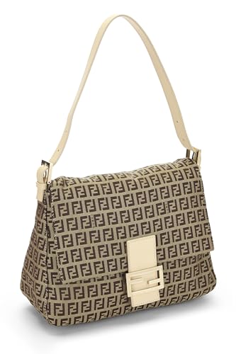 Fendi,  White Zucchino Canvas Mama, White