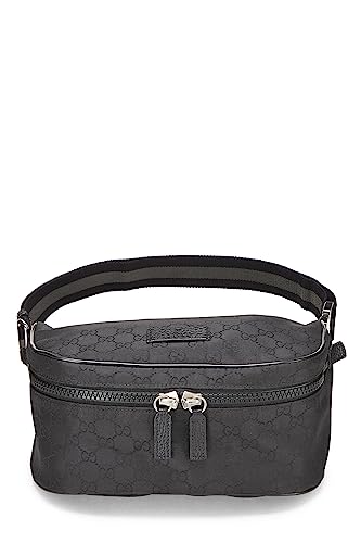 Gucci,  Black Original GG Nylon Waist Pouch, Black