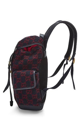 Gucci,  Navy & Red Original GG Wool Backpack, Multi