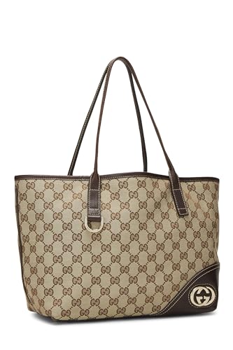Gucci,  Original GG Canvas Britt Tote, Brown