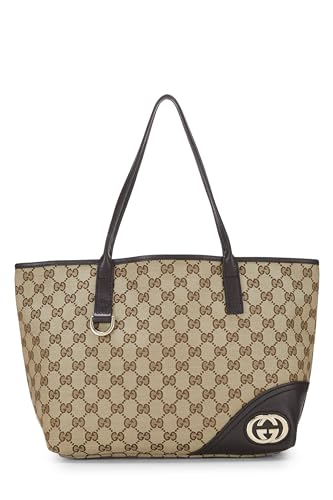 Gucci,  Brown Original GG Canvas Britt Tote, Brown