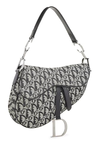 Dior,  Black Trotter Canvas Double Saddle Bag, Black