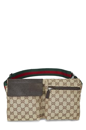 Gucci,  Original GG Canvas Double Pocket Waist Pouch, Brown