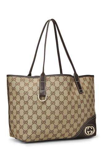 Gucci,  Brown Original GG Canvas Britt Tote, Brown