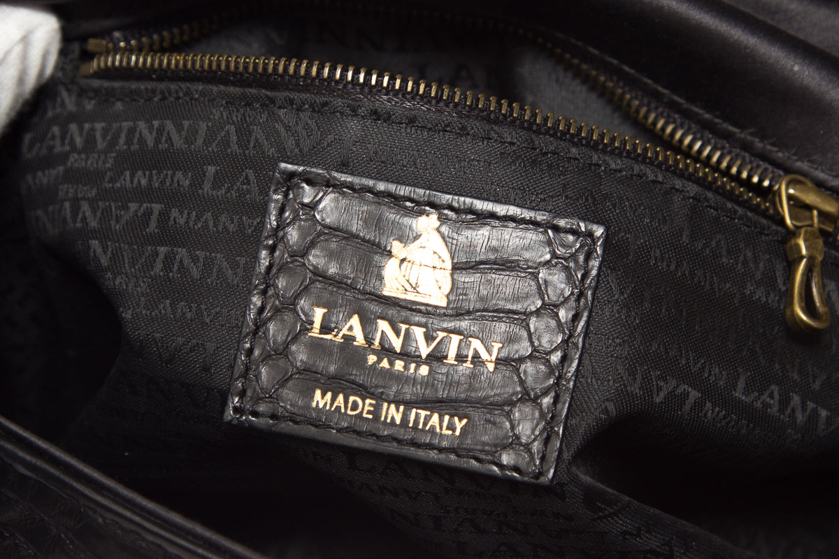 Lanvin Black Python Handbag