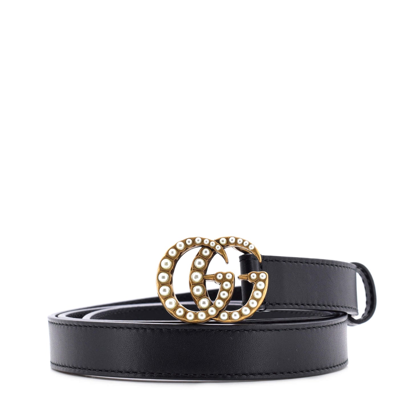 Pearly GG Marmont Belt Leather Thin 85
