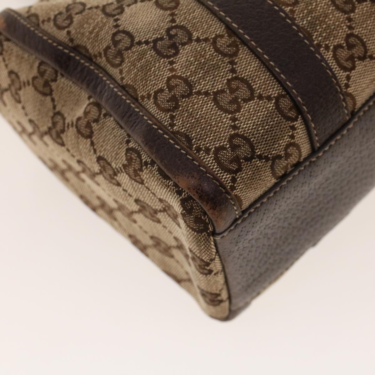 GUCCI GG Canvas Boston Bag Beige 130942 42101