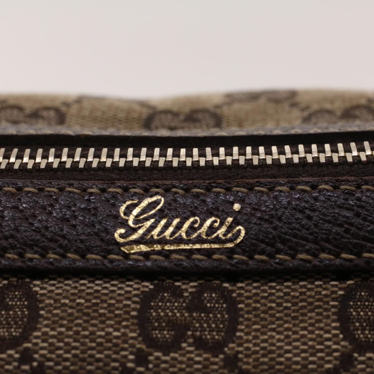GUCCI GG Canvas Boston Bag Beige 130942 42101