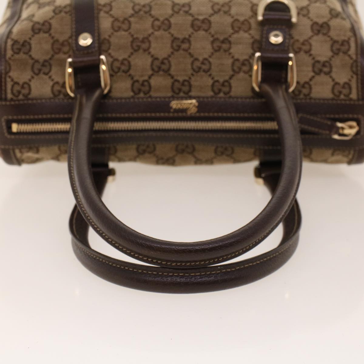GUCCI GG Canvas Boston Bag Beige 130942 42101