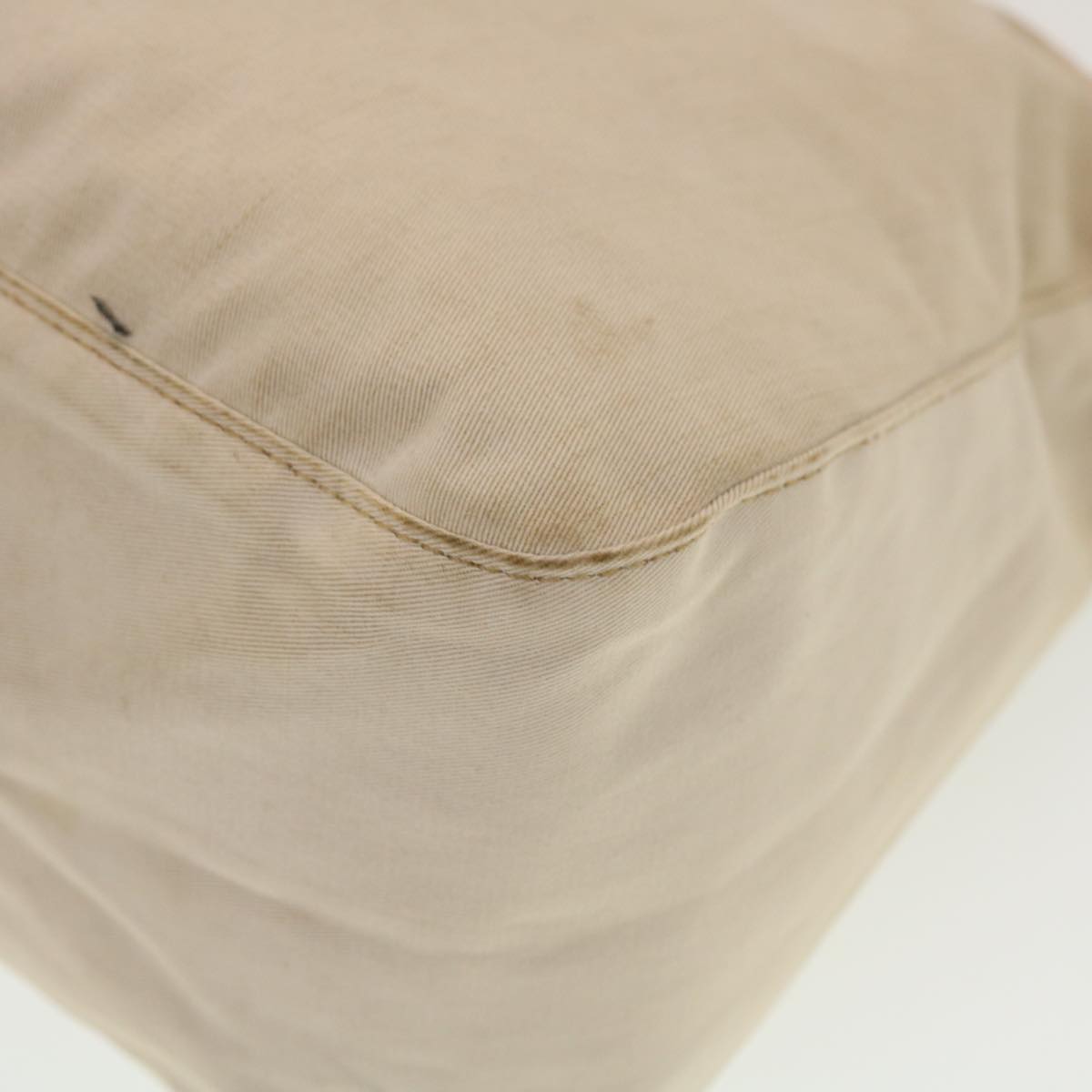 FENDI Mamma Baguette Shoulder Bag Canvas Beige 2355.26325.008 42758