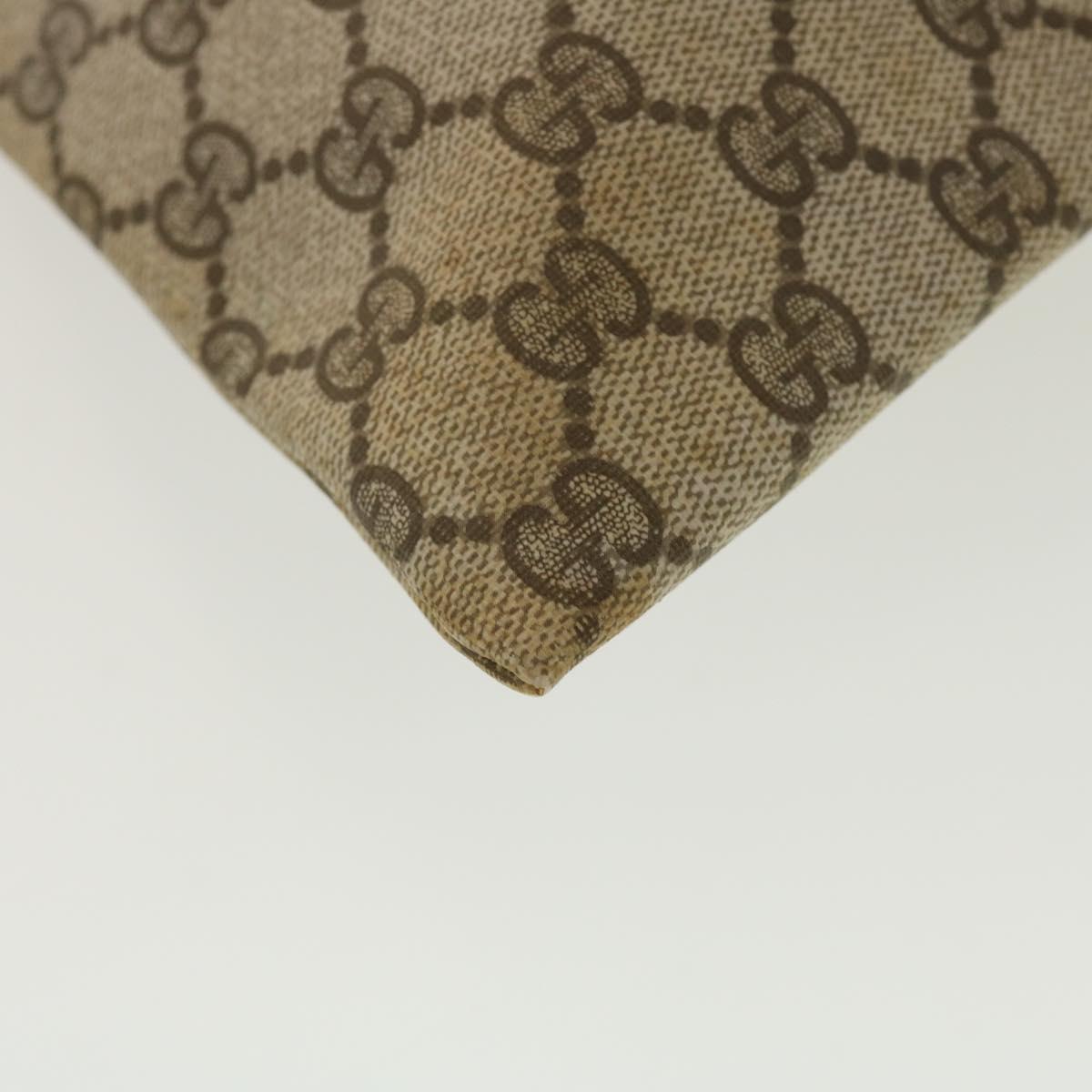 GUCCI GG Canvas Shoulder Bag PVC Leather Beige 97.19.302 42832