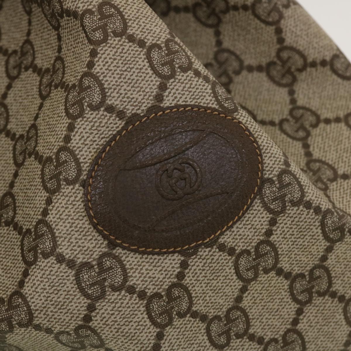 GUCCI GG Canvas Shoulder Bag PVC Leather Beige 97.19.302 42832