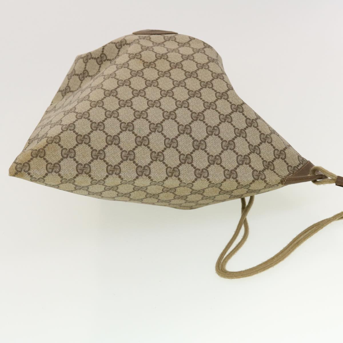 GUCCI GG Canvas Shoulder Bag PVC Leather Beige 97.19.302 42832