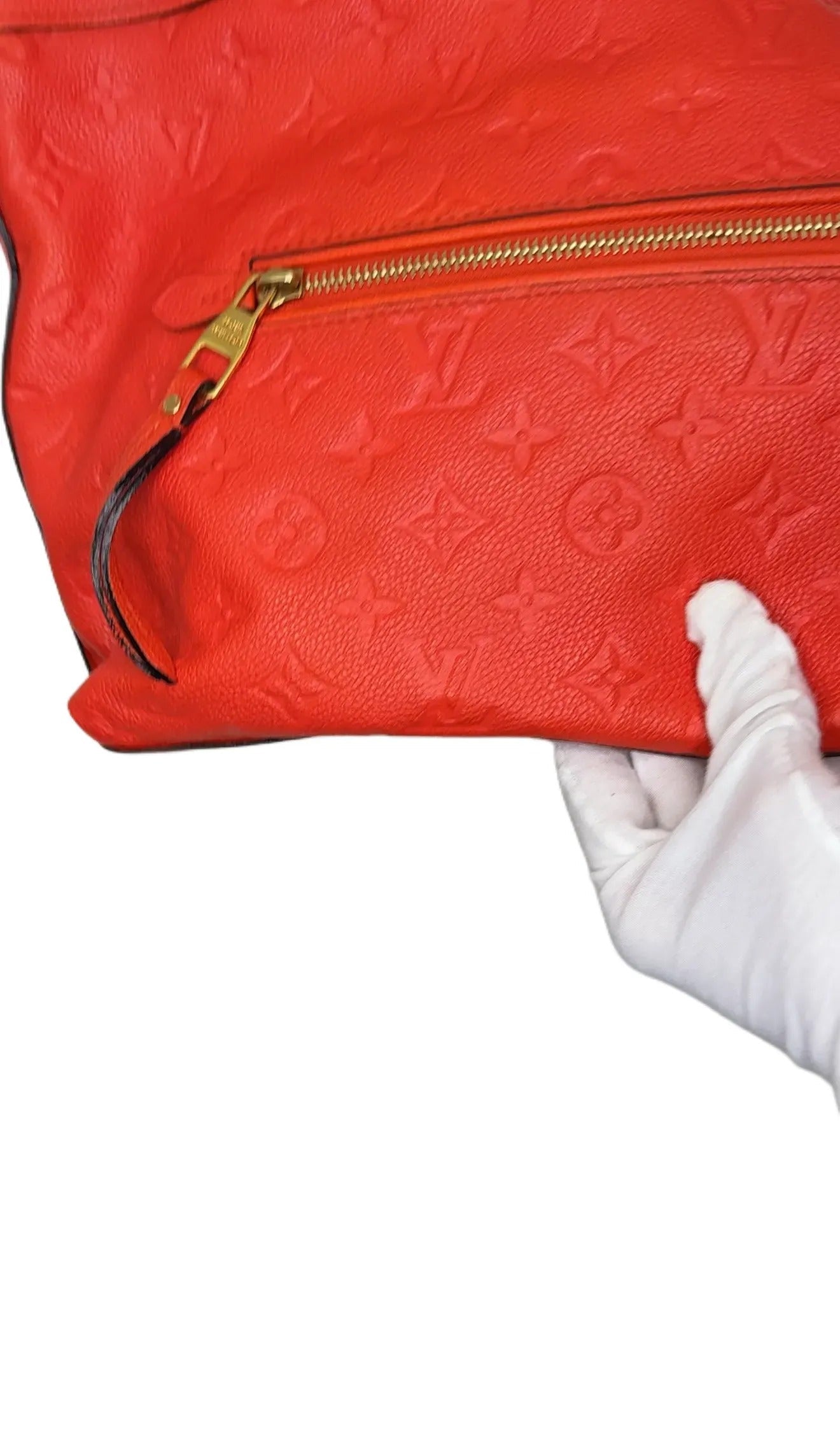 Louis Vuitton Monogram Empreinte Bastille MM - Orange Satchels B22-21