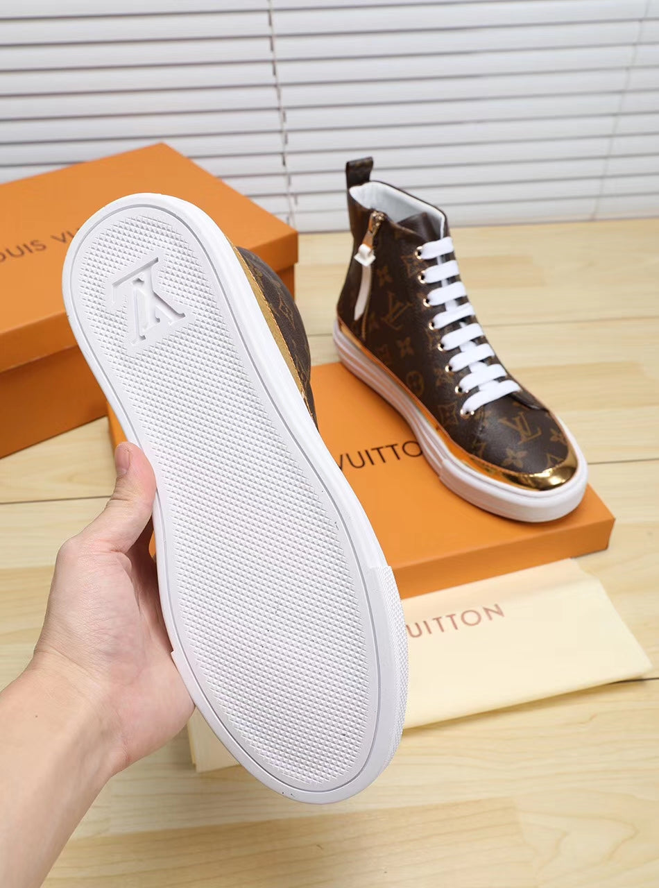 GLM - LUV HIgh Top Brown White Sneaker