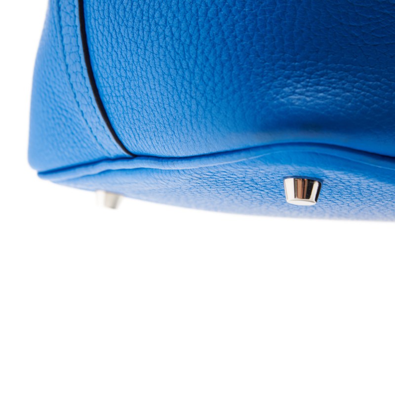 HERMES ERMES Picotin Lock MM Handbag  Clemence Blue Indra (Silver G ) Handbag  Handbag Lady Handbag Hybrid ÃƒÂ£Ã¢â€šÂ¬Ã‚Â DeliveryÃƒÂ£Ã¢â€šÂ¬Ã¢â‚¬Ëœ Eckham s Online